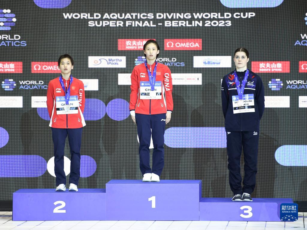 跳水世界杯总决赛:中国选手包揽女子10米台冠亚军