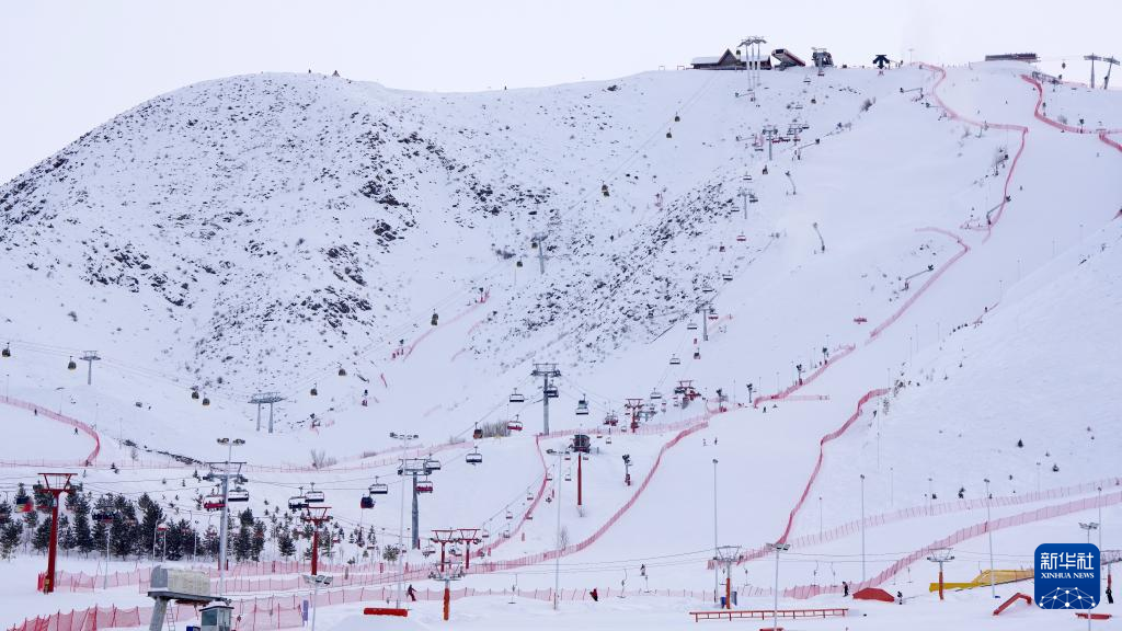 新疆阿勒泰迎来滑雪高峰期