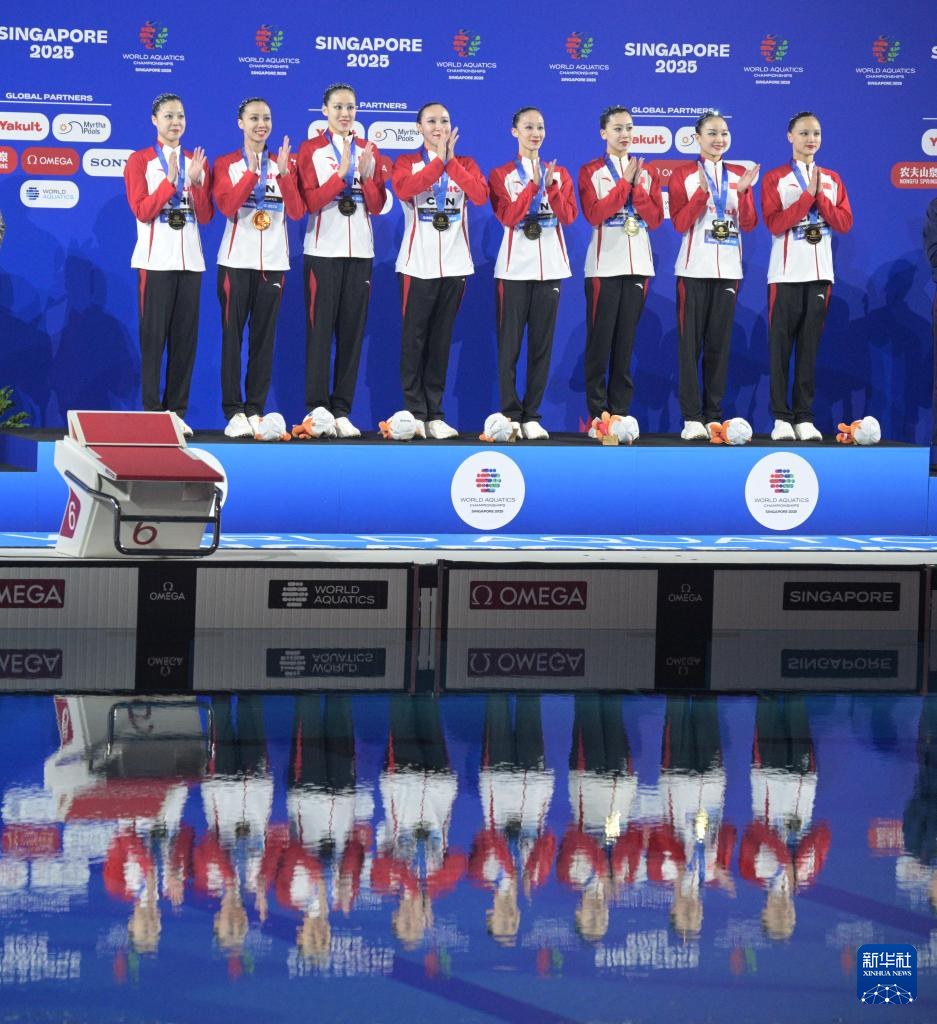 花样游泳——中国队获集体自由自选冠军