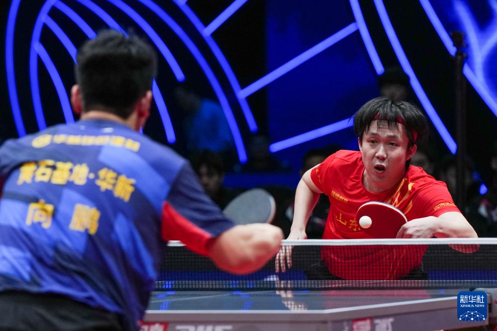 乒超联赛总决赛男团决赛:山东魏桥·向尚运动队夺冠
